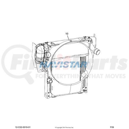 2602970C91 by NAVISTAR - Radiator Auxiliary Cooling Module Shroud