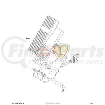 2500501C1 by NAVISTAR - INTERNATIONAL PAD ACCEL PEDAL