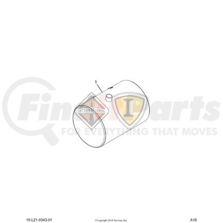 2516165C91 by NAVISTAR - TANK, FUEL, 26IN,