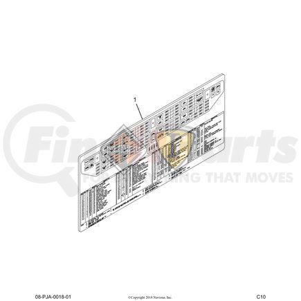 3865795C7 by NAVISTAR - Fuse Box Label