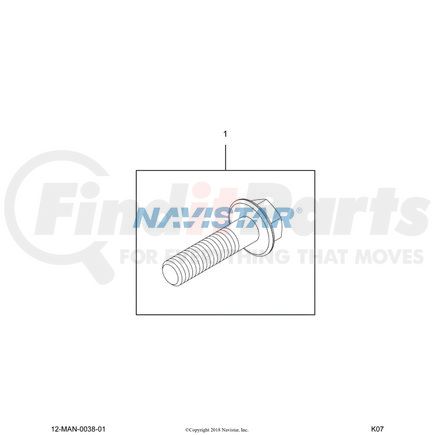 06032168408 by NAVISTAR - BOLT,HEX BOLT M10X40-10.9