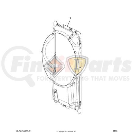 2601202C91 by NAVISTAR - Radiator Auxiliary Cooling Module Shroud