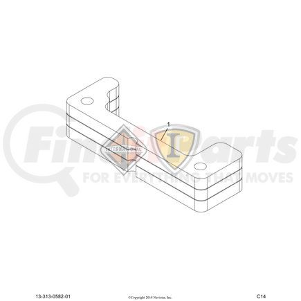 4045960C2 by NAVISTAR - PLATE , XMSN SHIFTER MTG