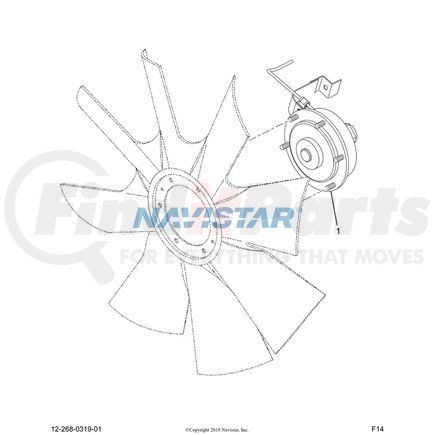 HOR996136 by NAVISTAR - INTERNATIONAL DRIVE FAN