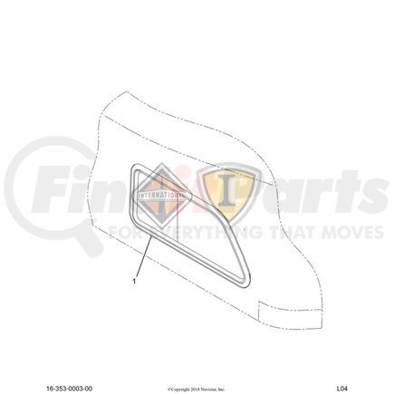 3509555C2 by NAVISTAR - INTERNATIONAL MOULDING SIDE WIN