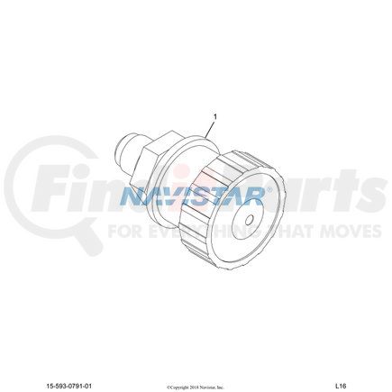 2516837C91 by NAVISTAR - CAP,YELLOW CAP W/