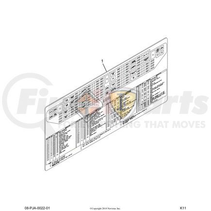 3601684C3 by NAVISTAR - Fuse Box Label