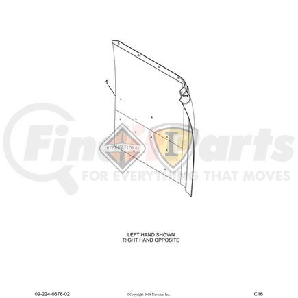 6119964C1 by NAVISTAR - GUARD,FRT FENDER