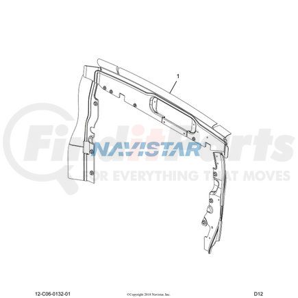 2593322C92 by NAVISTAR - Radiator Recirculation Shield Seal