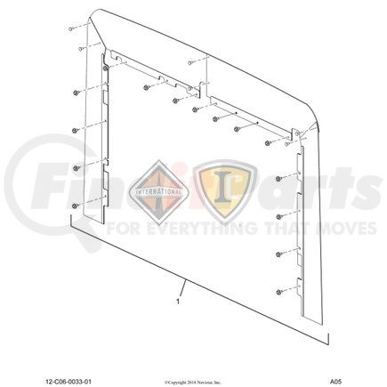 2588635C91 by NAVISTAR - Radiator Recirculation Shield Seal