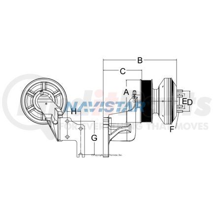 HOR99A9876 by NAVISTAR - Engine Cooling Fan Clutch