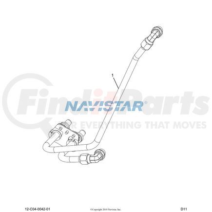 2593332C91 by NAVISTAR - Transmission Oil Cooler Line