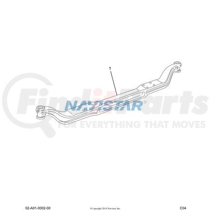 2507327C1 by NAVISTAR - INTERNATIONAL BEAM  I FRT AXLE