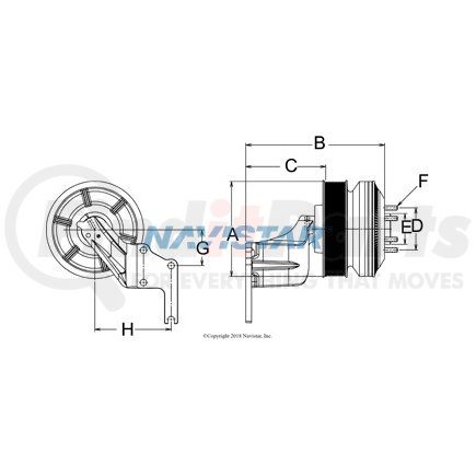 HOR99A9324 by NAVISTAR - Engine Cooling Fan Clutch