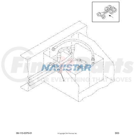 1666643C1 by NAVISTAR - Battery Hold Down Frame