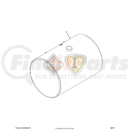 2516150C91 by NAVISTAR - TANK,FUEL, 26IND,