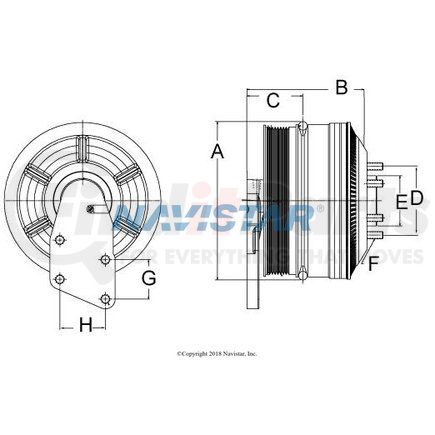 HOR79A9037 by NAVISTAR - Engine Cooling Fan Clutch