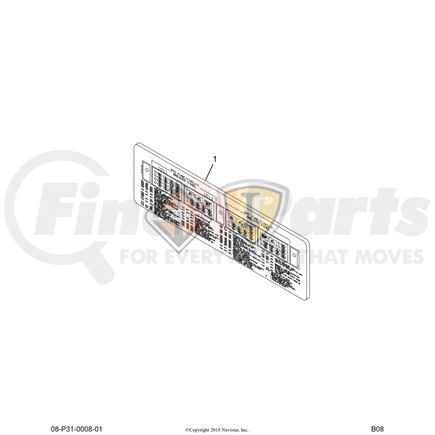 3680247C1 by NAVISTAR - Fuse Box Label