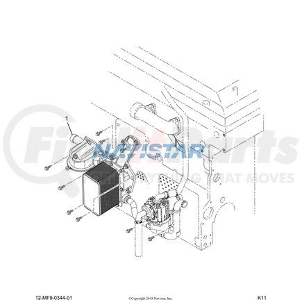 7083219C91 by NAVISTAR - INTERNATIONAL COOLER ASSY OIL MODULE