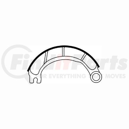 GG4515TCR by HALDEX - Drum Brake Shoe and Lining Assembly - Rear, Relined, 1 Brake Shoe, without Hardware, for use with Meritor "P" Cast Applications