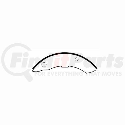 GW4504LWN by HALDEX - Drum Brake Shoe and Lining Assembly - Rear, New, 1 Brake Shoe, without Hardware, for use with Lucas Girling- Ford Wedge Brake Applications