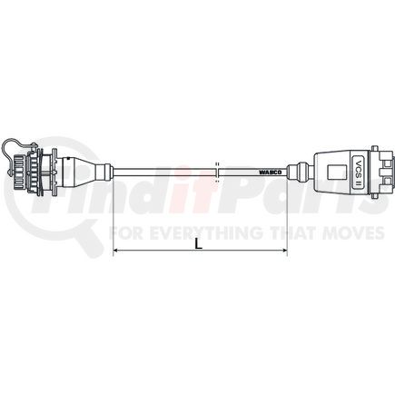 4496150600 by WABCO - Air Brake Cable - Electronic Braking System Connecting Cable