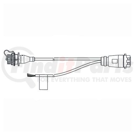 4496843330 by WABCO - Air Brake Cable - Electronic Braking System Connecting Cable