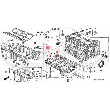 11000-PND-810 by HONDA - Cylinder Block Assembly (DOT), for 2002-2006 Acura RSX