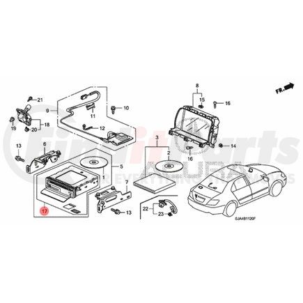 39546-SJA-A75 by HONDA - Navigation Unit, DVD, Alpine, for 2009-2010 Acura RL