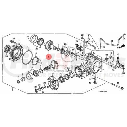 29200-RJB-010 by HONDA - Gear Set -Transfer Hypoid, for 2005-2008 Acura RL