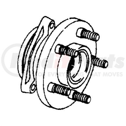 53007449AB by CHRYSLER - Wheel Hub and Bearing Assembly, Front, RH=LH, for 1990-2000 Jeep