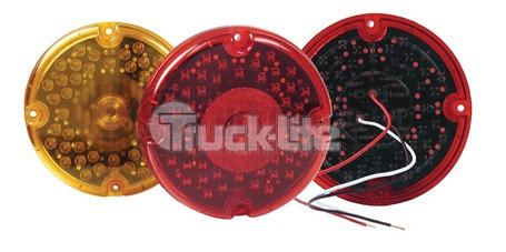 91276Y by TRUCK-LITE - LED 91 Series Hard-Wired Acrylic F/P/T W/PE Connector 12015792