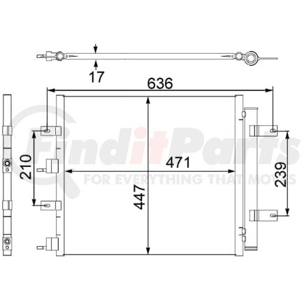 AC 481 000S by BEHR - A/C Condenser