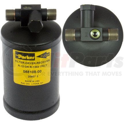 Omega Environmental Technologies 37-10834 A/C Receiver Drier 3/8 X 3/8 MIO 3 X 6 HD TRUCK/OFF ROAD