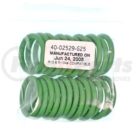 40-02529-G25 by OMEGA ENVIRONMENTAL TECHNOLOGIES - ORING SERVICE VALVE SEAL GREEN 25 PK