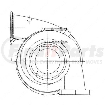 E23508405 by DETROIT DIESEL - Turbocharger - 11L S60 Engine, Pre-98, Medium/High Mount