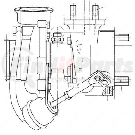 EA9040969199 by DETROIT DIESEL - Turbocharger - OM904 Engine, EURO 4/5