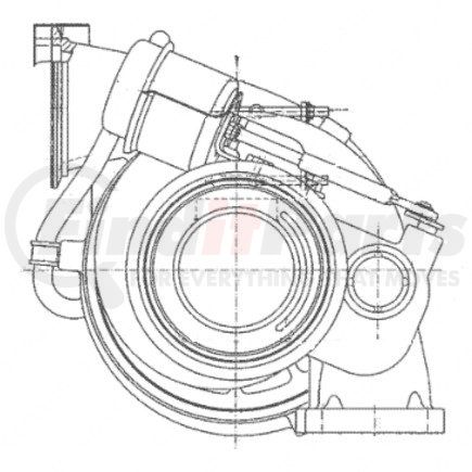 DDE-R23528059 by DETROIT DIESEL - Turbocharger - Remanufactured, 12L S60 Engine, EPA98, WG, Medium/High Mount