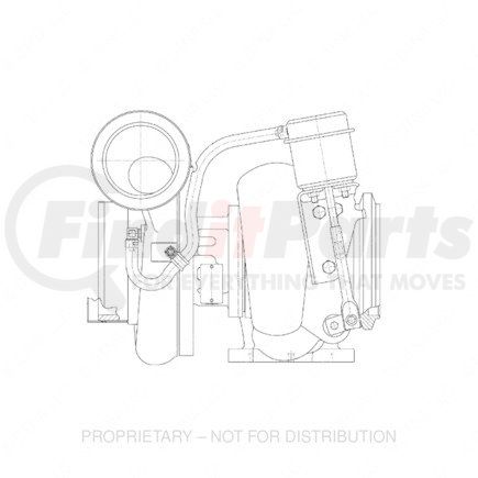 R23528060 by DETROIT DIESEL - Turbocharger - 1.15 A/R, W/G Vertical Low Mount S60 Engine