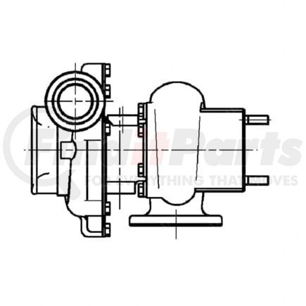 DDE-RA0090969599 by DETROIT DIESEL - Turbocharger - 12L MBE4000 Engine, EPA07