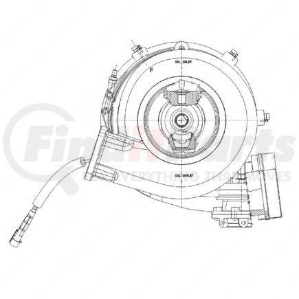 DDE-R23534774 by DETROIT DIESEL - Turbocharger - Gta4502V For 60 Series 12.7L 430Hp