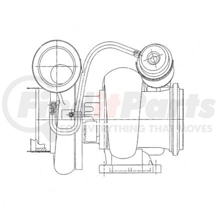 DDE-E23528059 by DETROIT DIESEL - Turbocharger - 1.15 A/R, W/G Vertical HI and Medium S60 Engine