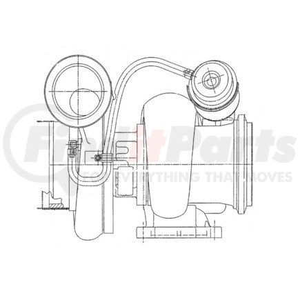 E23528060 by DETROIT DIESEL - Turbocharger - with Wastegate, 12L S60 Engine, EPA98, Low Mount
