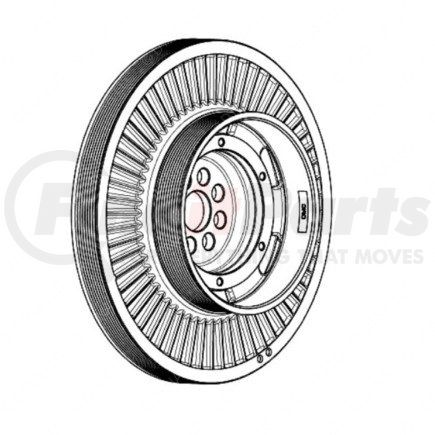 EA4710351600 by DETROIT DIESEL - Engine Crankshaft Vibration Damper - Cast Iron, 14.17" OD, 8 Mounting Hole