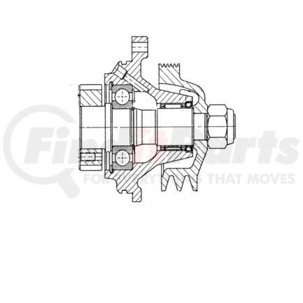 DDE-R23509200 by DETROIT DIESEL - Accessory Drive Belt Pulley - 2-Groove, Series 60, 14L, DDECIV, EPA02
