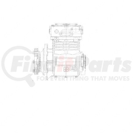 DDE-R23522123 by DETROIT DIESEL - Air Compressor - 16 CFM, Remanufactured, Flange Mount, 1/2-14" NPT