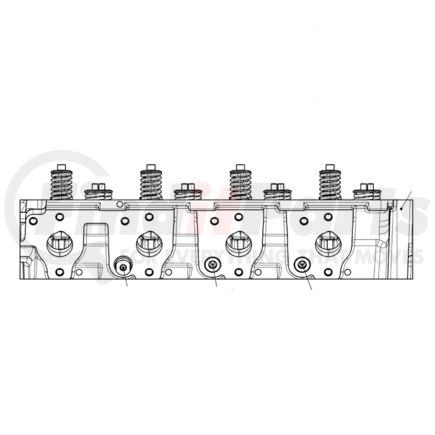 RA9040103921 by DETROIT DIESEL - Engine Cylinder Head - with Valve, OM904 Engine, EURO 3