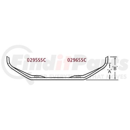 0295SSC by HENDRICKSON - Bumper - Aero Clad, 11 Set Back