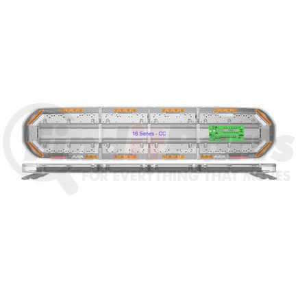16-00025-E by ECCO - 16 Series Light Bar - 58 Inch, 12 LED, 31 Flash Pattern, Compact, Low-Profile