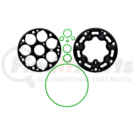 MT2218 by OMEGA ENVIRONMENTAL TECHNOLOGIES - A/C Compressor Gasket Kit - SD7V16 Metal Gasket Kit